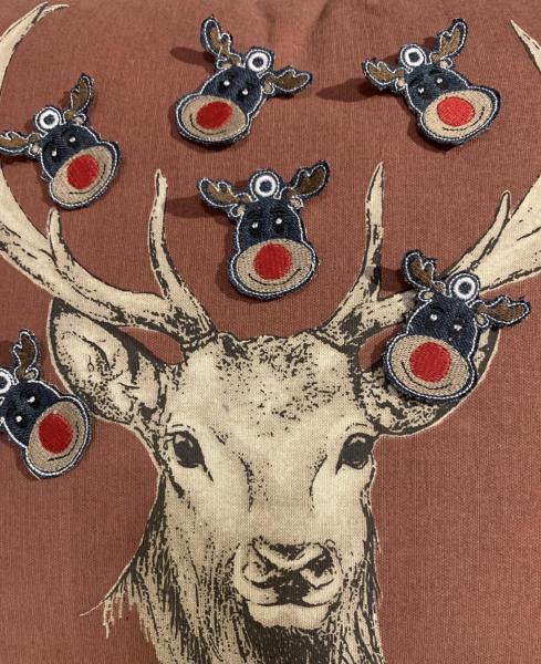 ITH-Stickdatei Schlüsselanhänger Rentierkopf